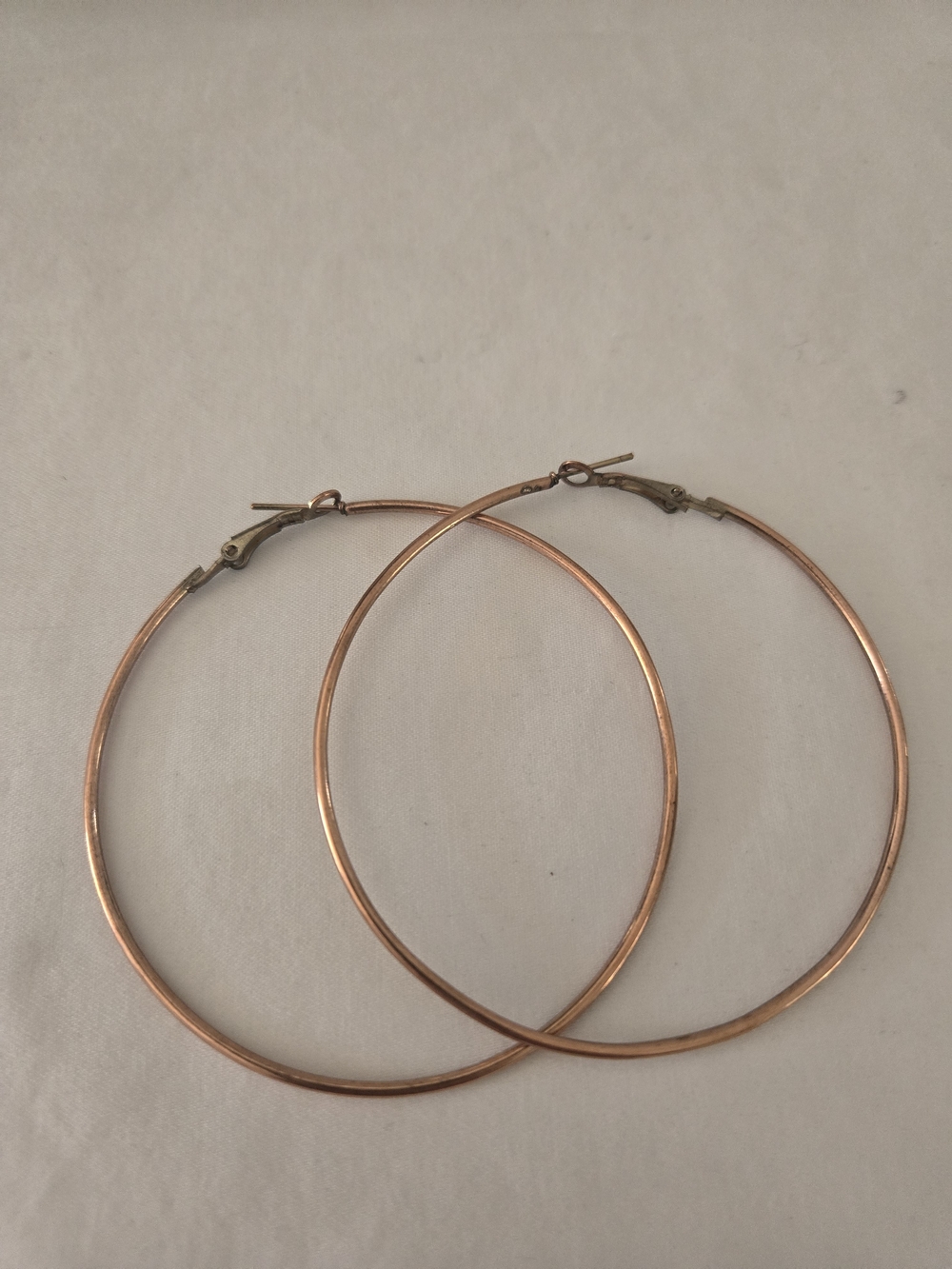 Rose Gold-tone Hoop Earrings - Classic Large Women's Hoops